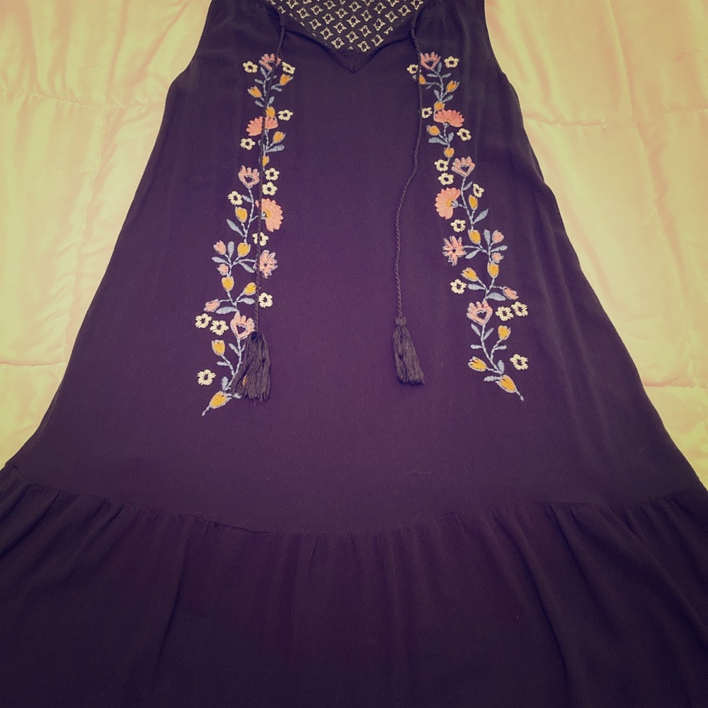 Floral embroidered summer dress